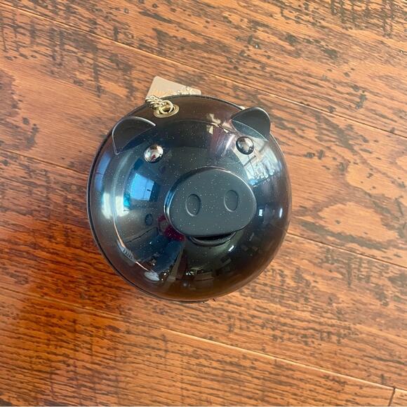 Hello 3M USA Piggy Shoulder Bag Black with Gold Chain NWT - Picture 7 of 12